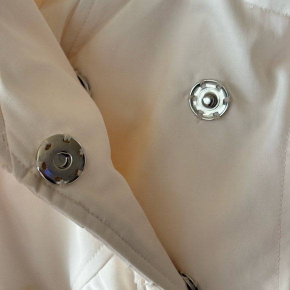 Bebe Cream Ruffle Trench Coat - Picture 9 of 15